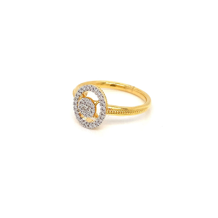 18K YG Cluster Diamond Ring-1pc - RB Diamond Jewellers