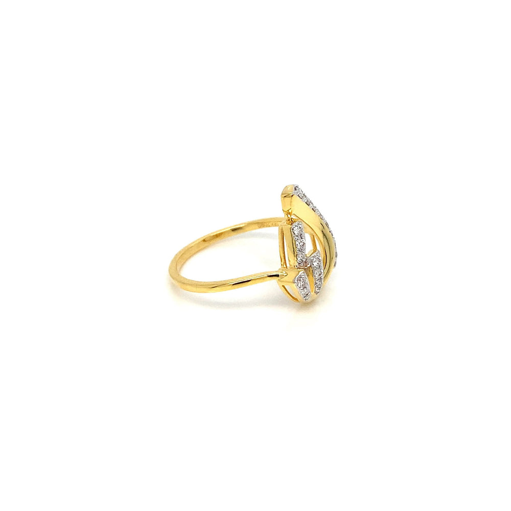 18K YG Cluster Diamond Ring-1pc - RB Diamond Jewellers