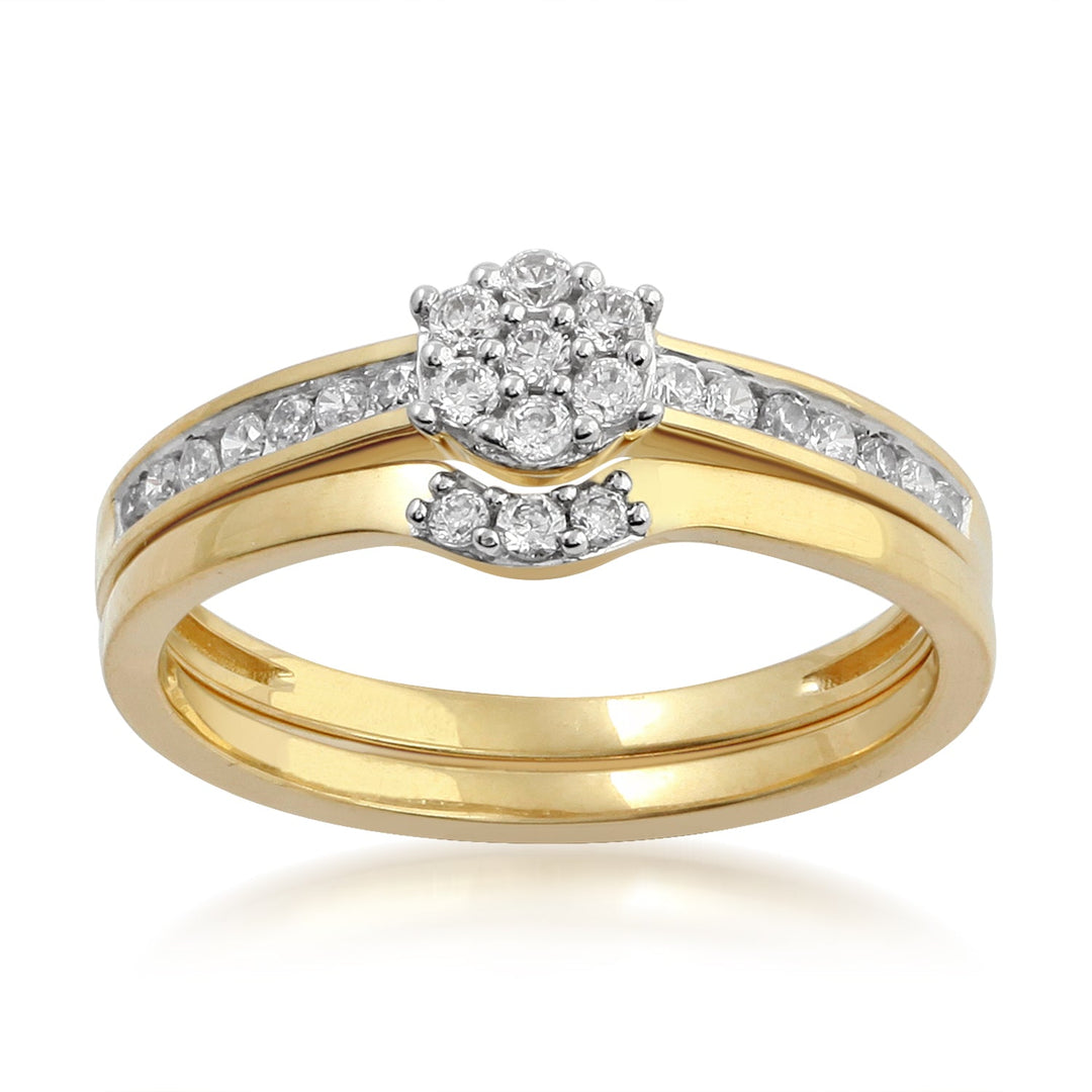 18K YG Cluster Diamond Ring-1pc - RB Diamond Jewellers