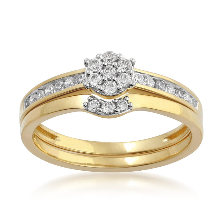 18K YG Cluster Diamond Ring-1pc - RB Diamond Jewellers