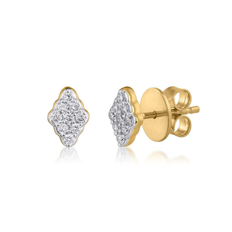 18K YG Diamond Earring-1pair - RB Diamond Jewellers