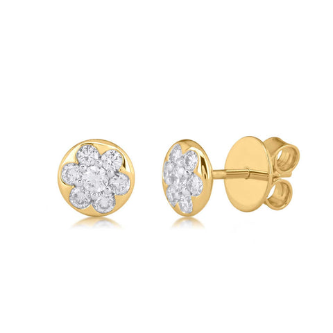 18K YG Diamond Earring-1pair - RB Diamond Jewellers