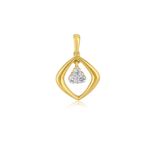 18K YG Diamond Pendant-1pc - RB Diamond Jewellers