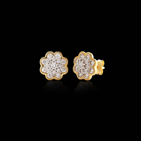 18K YG Diamond Stud Earring-1Pair - RB Diamond Jewellers