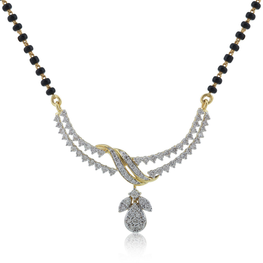 Price of diamond mangalsutra deals