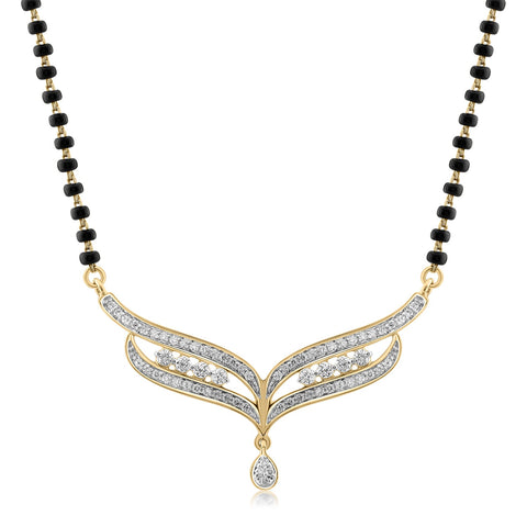 18K YG Drop Women Diamond Mangalsutra-1Pc - RB Diamond Jewellers