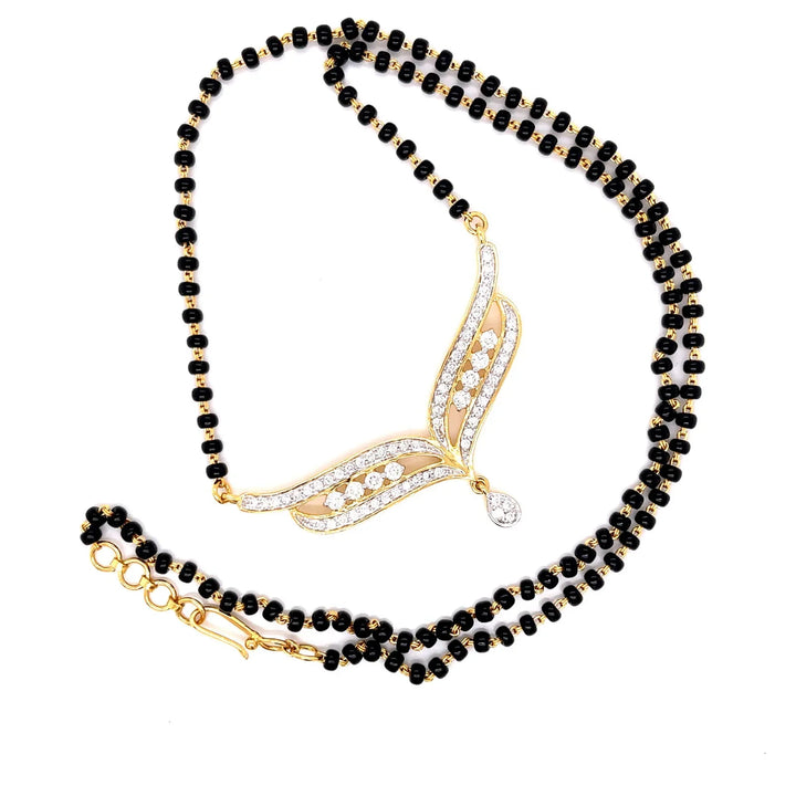 18K YG Drop Women Diamond Mangalsutra-1Pc - RB Diamond Jewellers