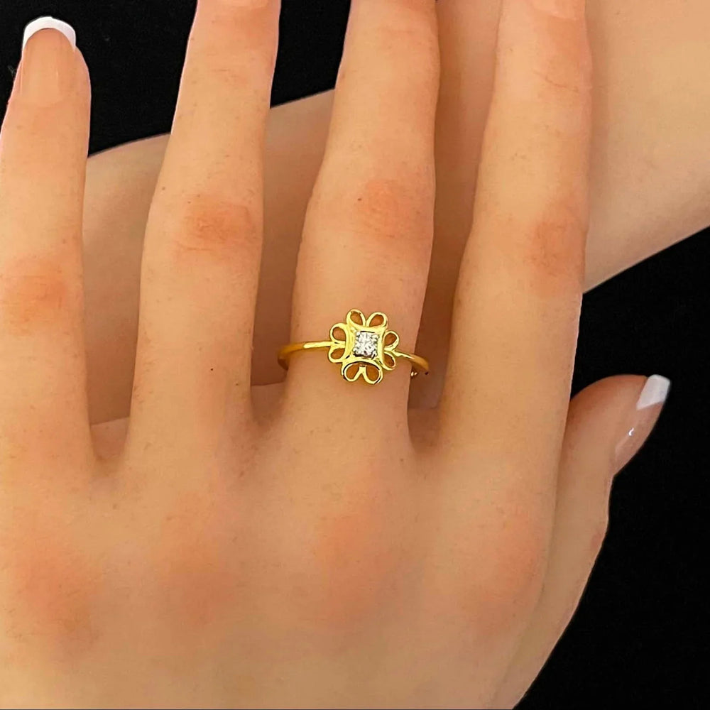 18K YG Fancy Diamond Ring-1pc - RB Diamond Jewellers