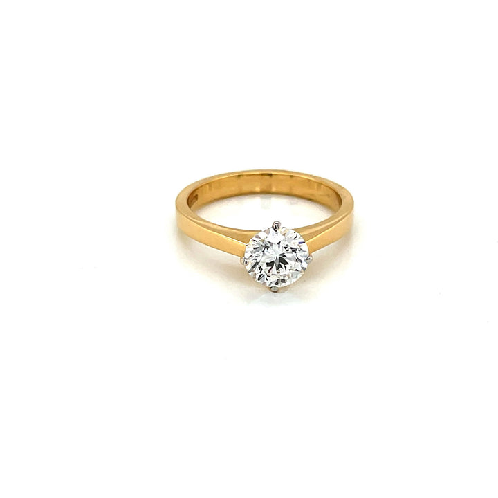 18K YG Lab Grown Solitaire Diamond Ring-1pc - RB Diamond Jewellers