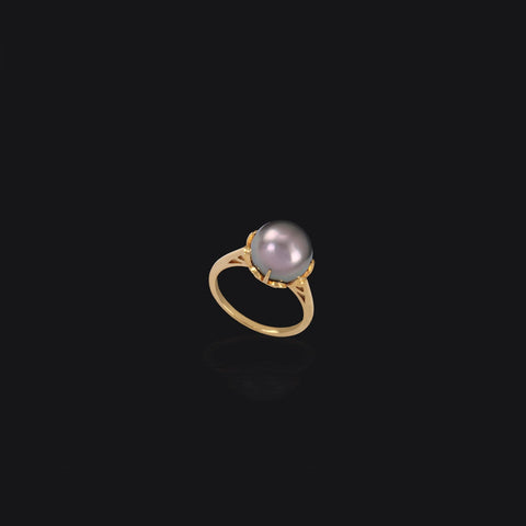 18K YG Pearl Ring - RB Diamond Jewellers