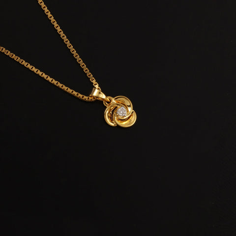 18K YG Rose Diamond Pendant-1pc - RB Diamond Jewellers
