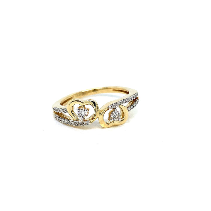 18K YG Women Engagement Diamond Ring-1pc - RB Diamond Jewellers