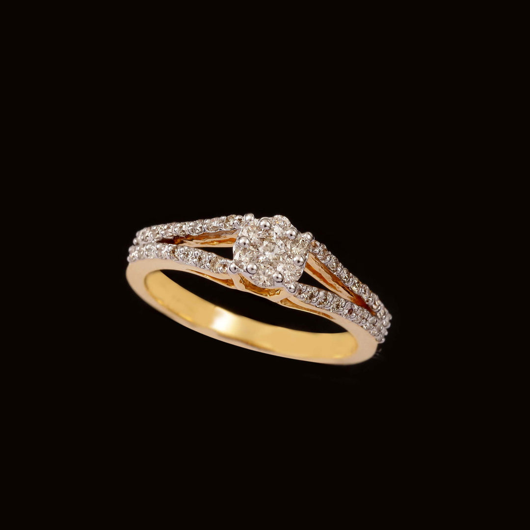 18K YG Women Engagement Diamond Ring-1pc - RB Diamond Jewellers