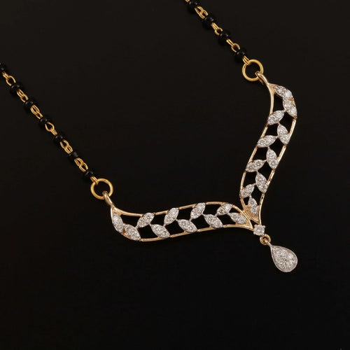 18K YG Women Fancy Diamond Mangalsutra- 1pc
