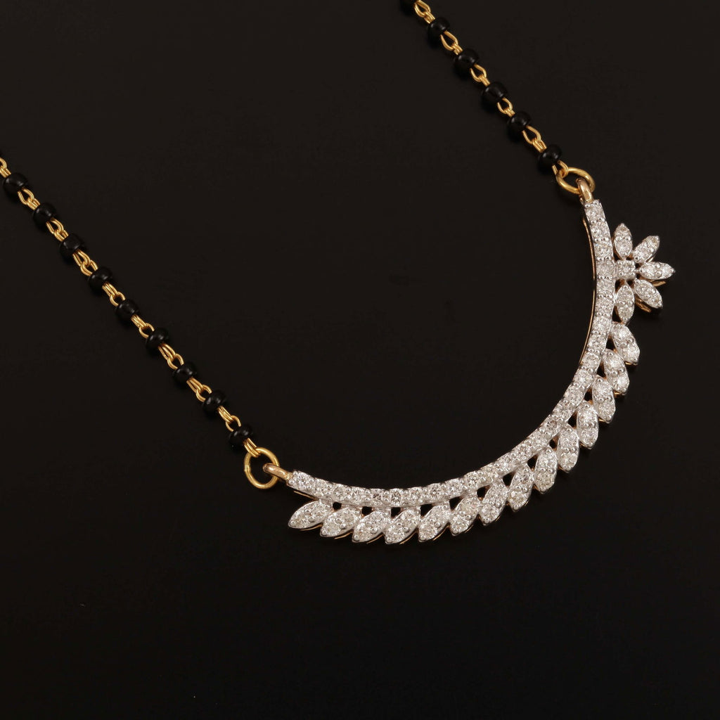 A appealing Collection of diamond Mangalsutra with Precious Gems and Jewels in Gold and Diamonds at RB diamond jewellers.