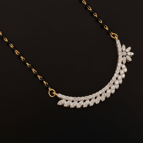 18K YG Women Fancy Diamond Mangalsutra-1pc - RB Diamond Jewellers