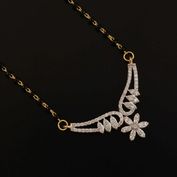 18K YG Women Fancy Diamond Mangalsutra-1pc - RB Diamond Jewellers