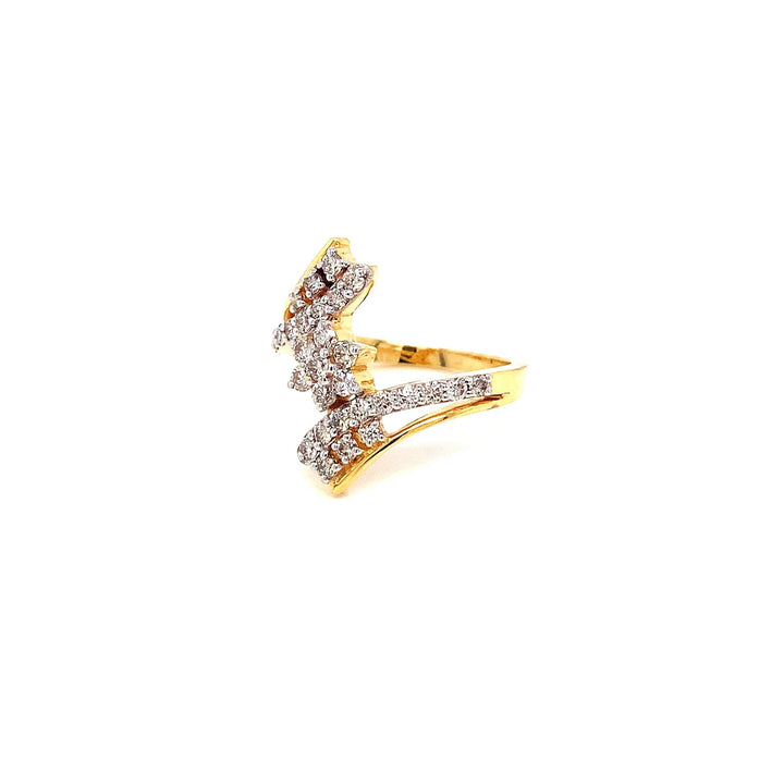 18K YG Women Star Diamond Ring-1pc - RB Diamond Jewellers