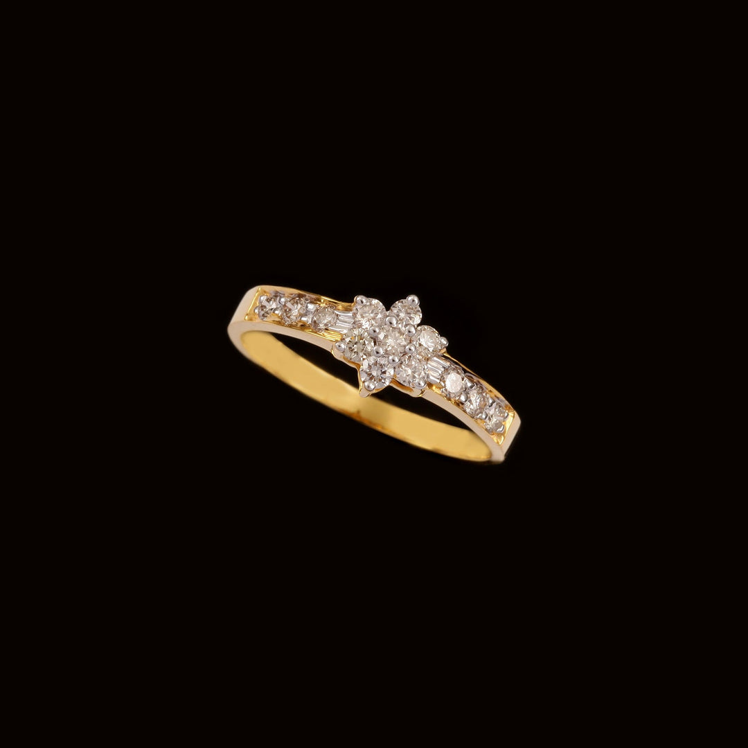 18K YG Women Star Diamond Ring-1pc - RB Diamond Jewellers