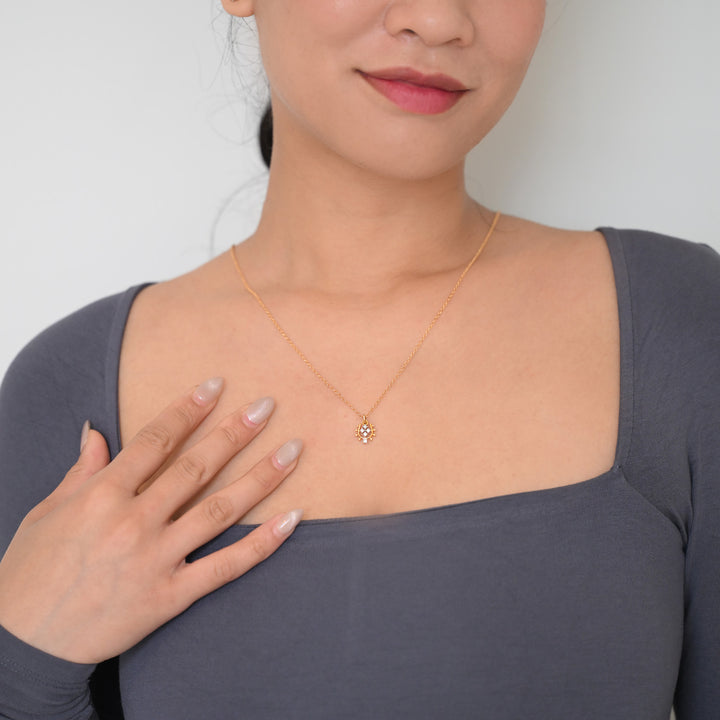 18K YG Diamond Pendant