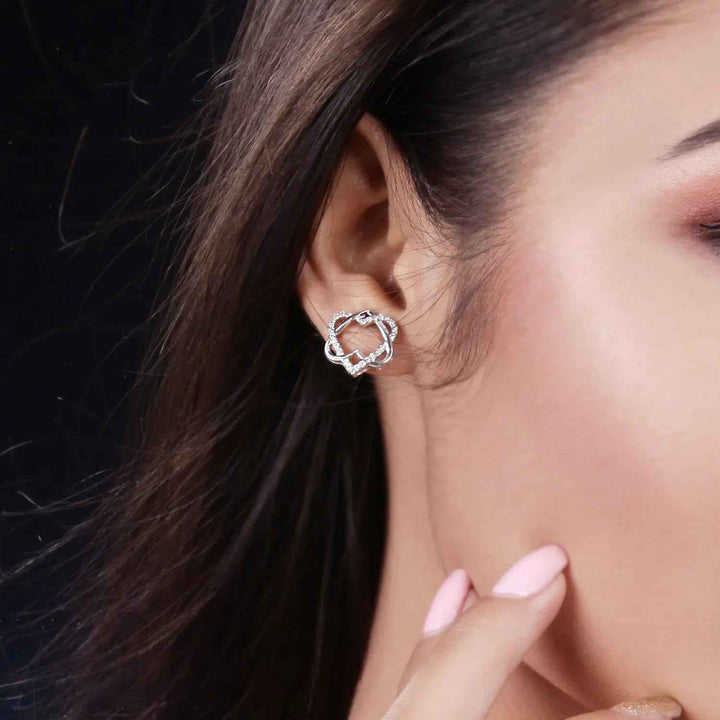 18K WG Diamond Earring-1Pair