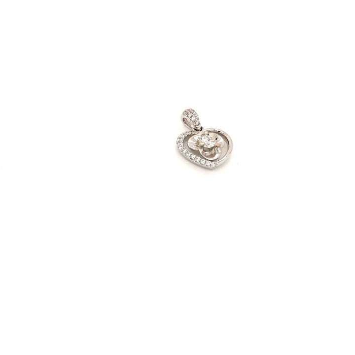 18k WG Diamond Heart Pendant - RB Diamond Jewellers