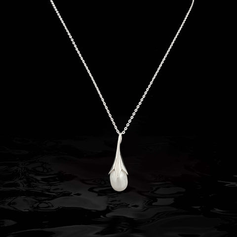 Sterling Silver Necklace with Fresh Water Pearl-1pc