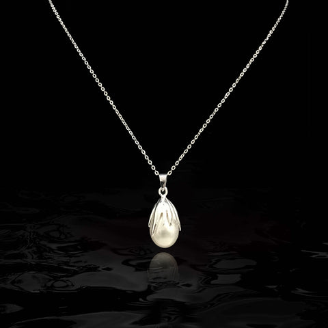 Sterling Silver Adjustable Necklace with Fresh Water Pearl-1pc