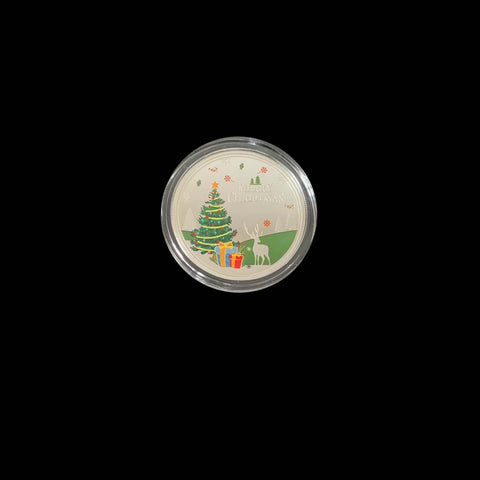 20g 999.9 Purity Silver Colour Christmas Silver Coin-1pc