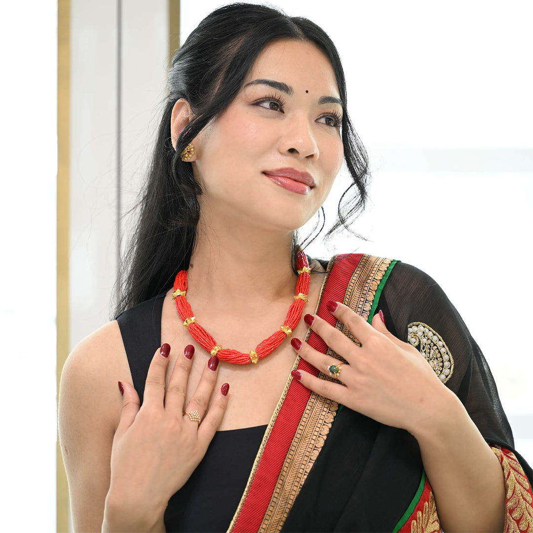 24K YG Red Pote Naugedi-1pc