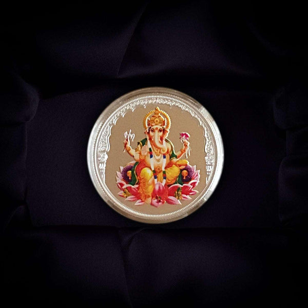 10g 999 Purity Silver Colour Ganesh Premium coin