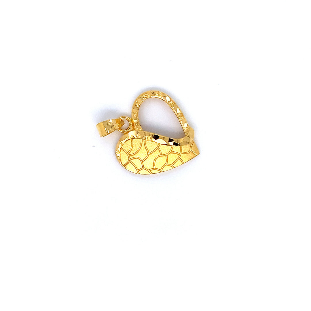 22K YG Heart Pendant-1pc