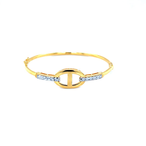 22K YG Baby/Toddler Fancy Bangle-1pc - RB Diamond Jewellers