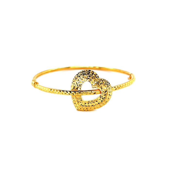 22K YG Baby/Toddler Fancy Bangle-1pc - RB Diamond Jewellers