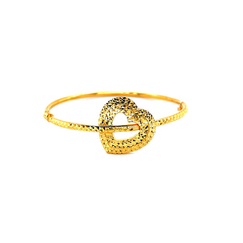 22K YG Baby/Toddler Fancy Bangle-1pc - RB Diamond Jewellers