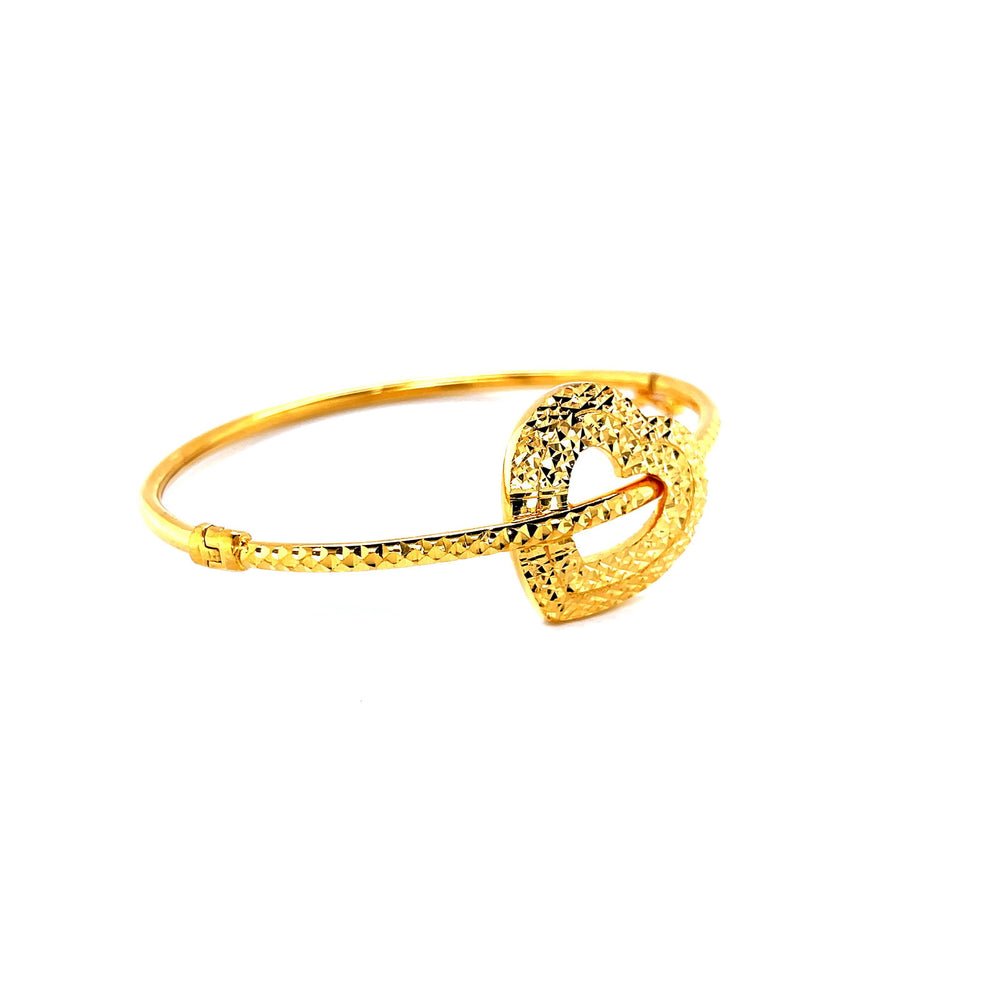 22K YG Baby/Toddler Fancy Bangle-1pc - RB Diamond Jewellers