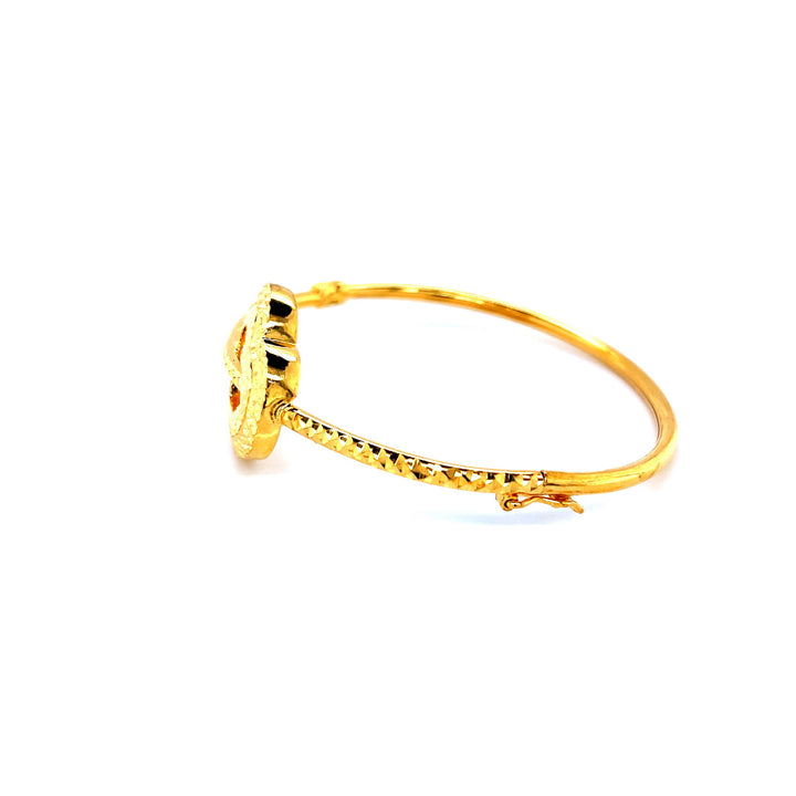 22K YG Baby/Toddler Fancy Bangle-1pc - RB Diamond Jewellers