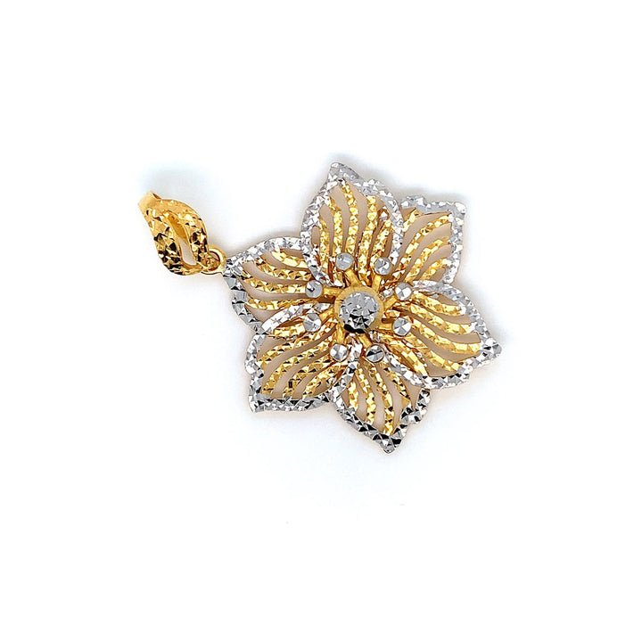 22K YG Big 2 Tone Pendant-1pc - RB Diamond Jewellers