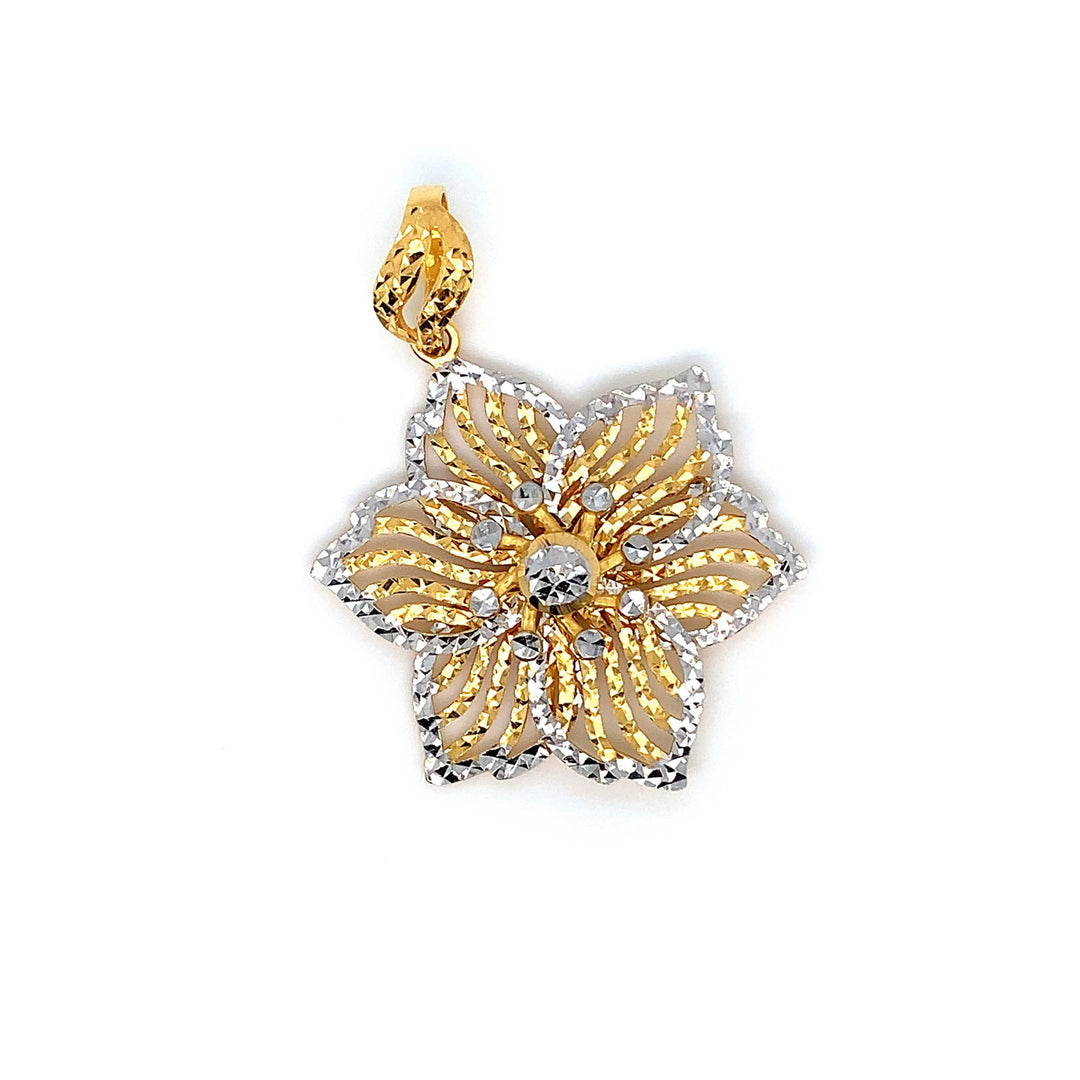 22K YG Big 2 Tone Pendant-1pc - RB Diamond Jewellers
