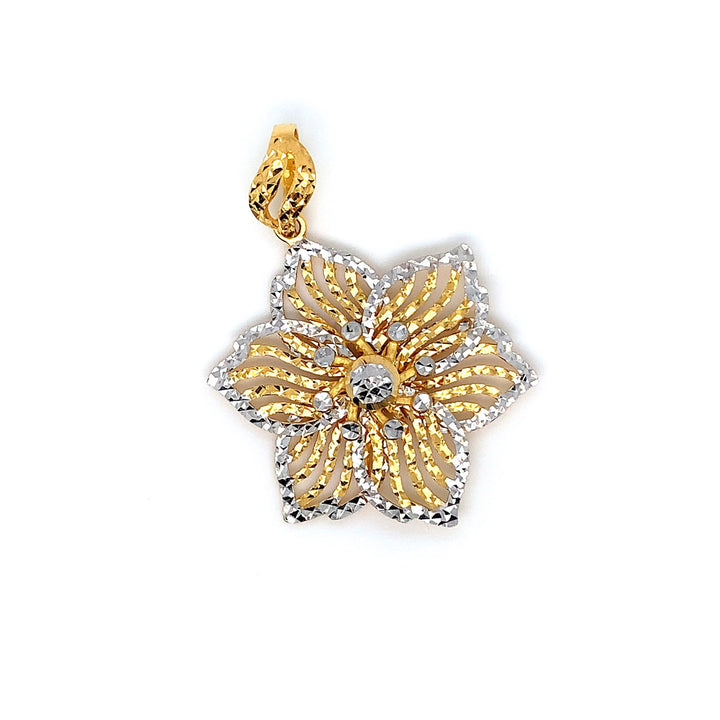 22K YG Big 2 Tone Pendant-1pc - RB Diamond Jewellers