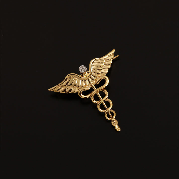 9K YG Fancy Diamond Brooch-1pc
