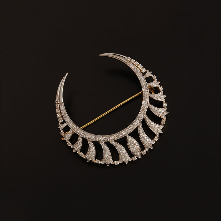9K YG Fancy Diamond Brooch-1pc