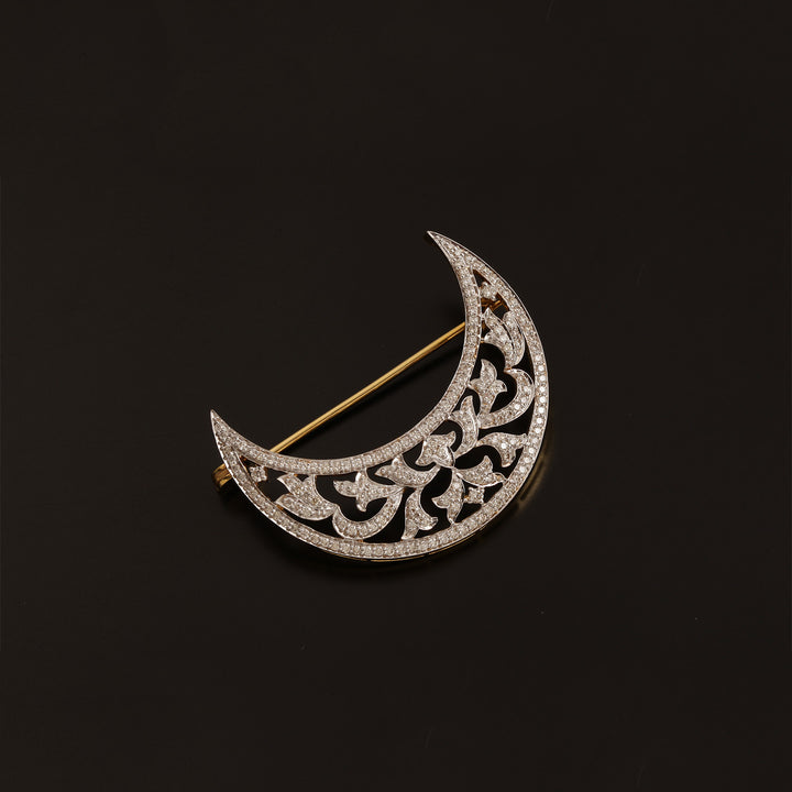 9K YG Fancy Diamond Brooch-1pc