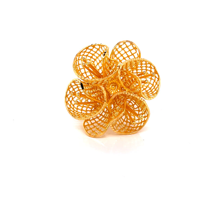 22K YG Women Umbrella Ring-1pc