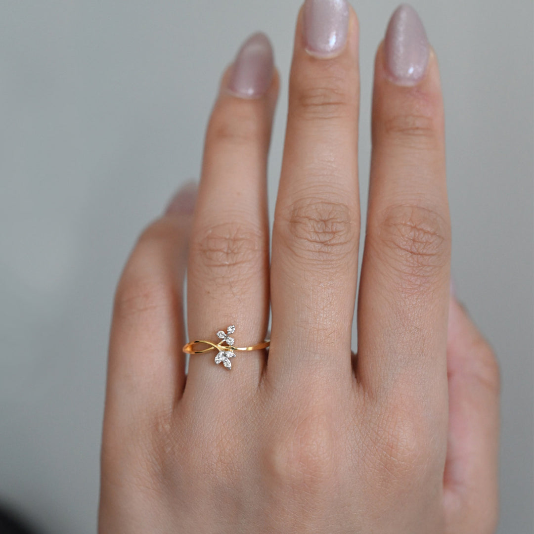 14K YG Fancy Diamond Ring- 1pc