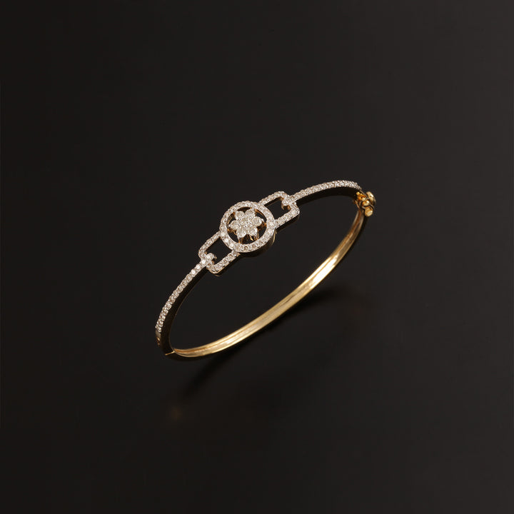 9K YG Fancy Diamond Bangle-1pc