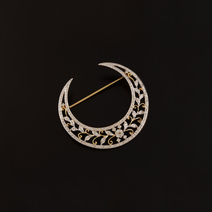9K YG Fancy Diamond Brooch-1pc