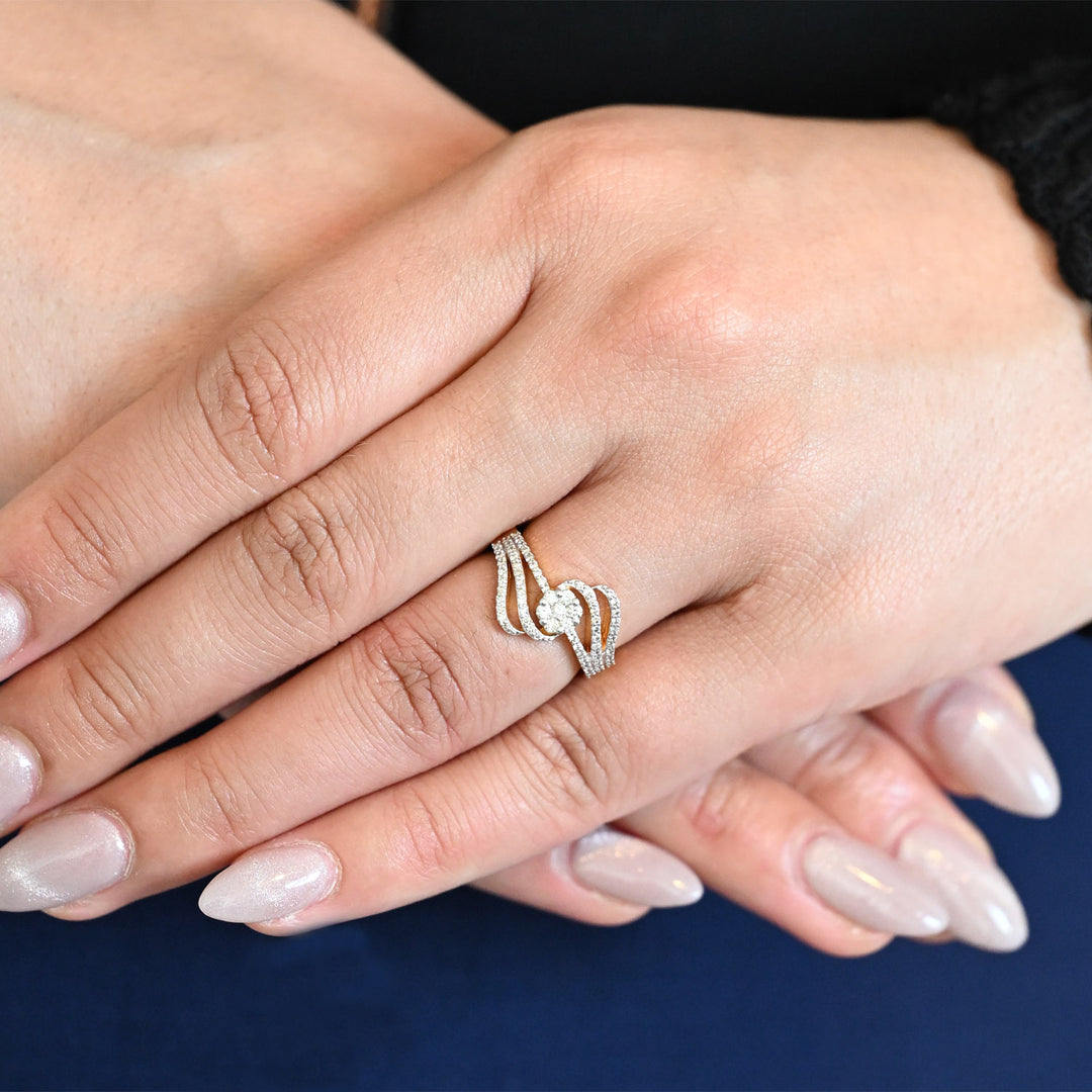 14K YG Fancy Diamond Ring-1pc