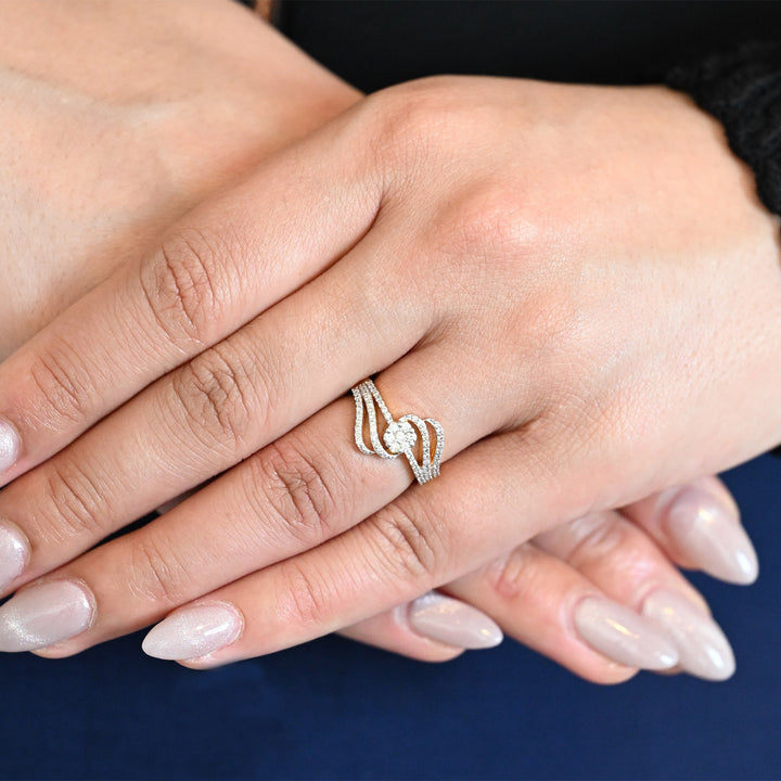 14K YG Fancy Diamond Ring-1pc