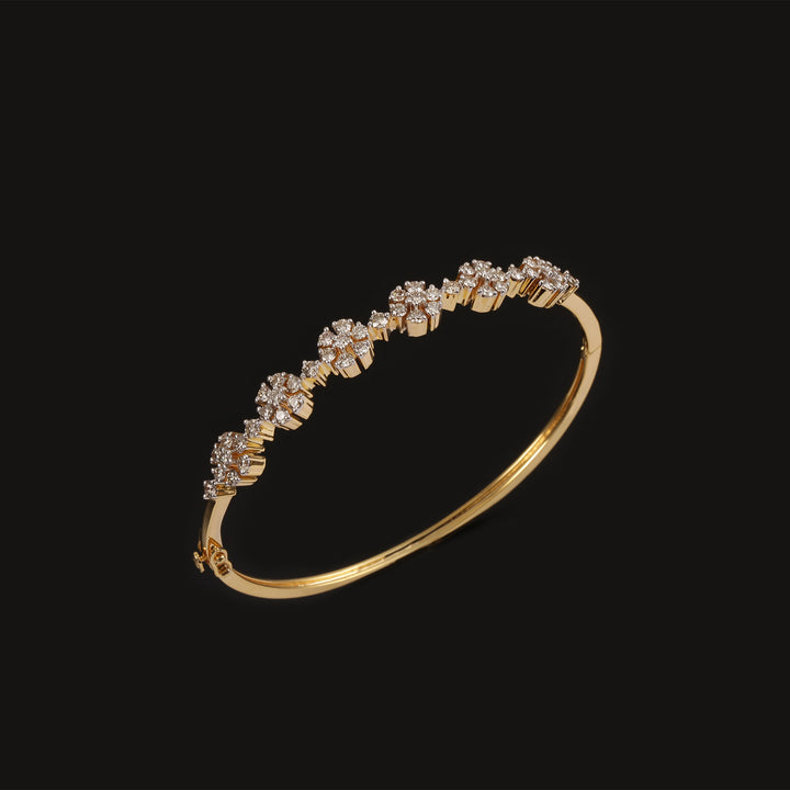 9K YG Fancy Diamond Bangle-1pc
